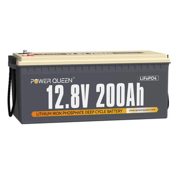 Batterie LiFePO4 12V 200Ah de Power Queen, BMS 100A Intégré