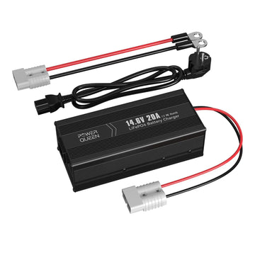 Chargeur LiFePO4 14,6V 20A Power Queen avec Connecteur Anderson