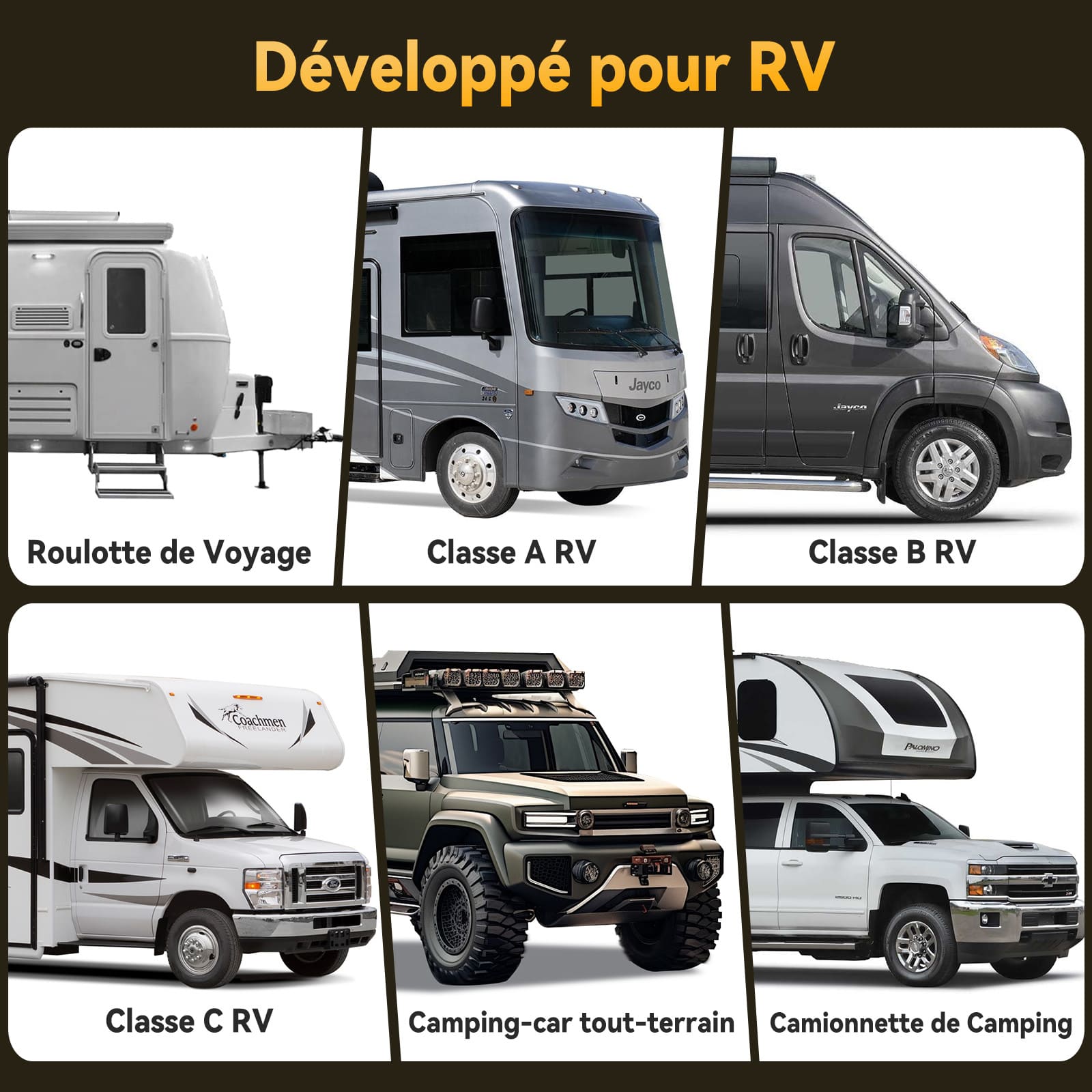 Compatible avec Multiples Tailles de Caravane, Batterie LiFePO4 12V 100Ah