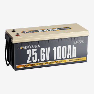 Batterie LiFePO4 24V 100Ah de Power Queen, BMS 100A Intégré