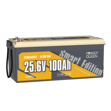 Batterie LiFePO4 24V 100Ah avec Bluetooth, batterie lithium fer phosphate