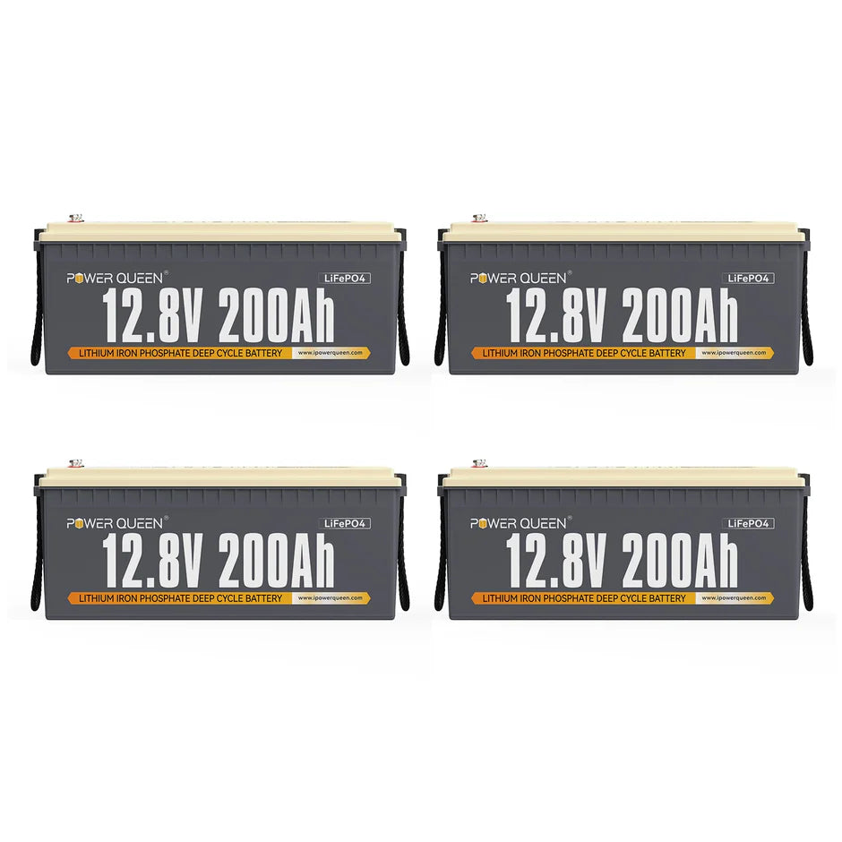Batterie LiFePO4 12V 200Ah de Power Queen, BMS 100A Intégré