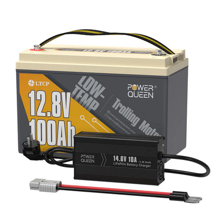 Power Queen LifePO4 12V 100Ah 12V 100 AH BATTERE PER INGINI DEL TRENO