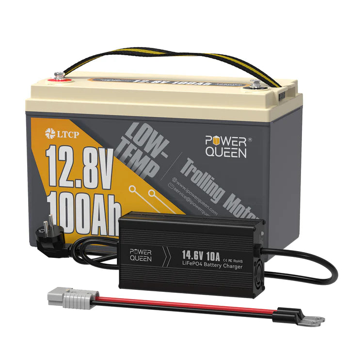 Power Queen Lifepo4 12V 100AH ​​12V 100Ah Batería para motores de pesca de tren