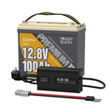 LIFEPO4 12V 100Ah Mini Battery of Power Queen con BMS 100A Integrado