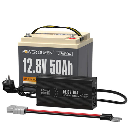 Batterie LiFePO4 12V 50Ah de Power Queen avec BMS 50A Intégré