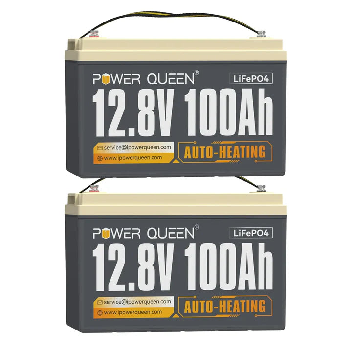 LIFEPO4 12V 100AH ​​battery self -heating of Power Queen with BMS 100A Integrated