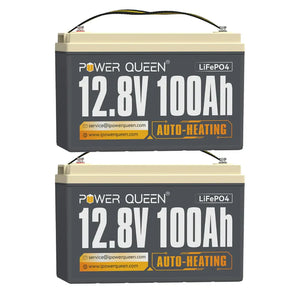 LIFEPO4 12V 100AH ​​battery self -heating of Power Queen with BMS 100A Integrated