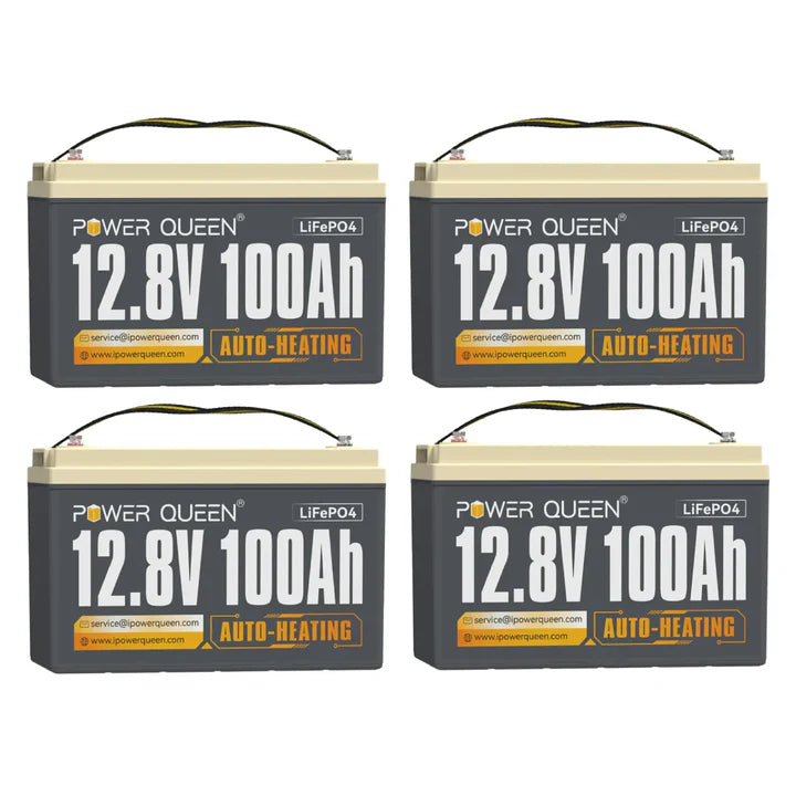 LIFEPO4 12V 100AH ​​battery self -heating of Power Queen with BMS 100A Integrated
