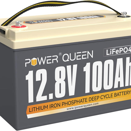 Batterie LiFePO4 12V 100Ah de Power Queen, BMS 100A Intégré