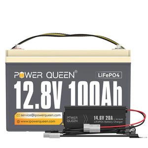 LIFEPO4 12V 100AH ​​battery self -heating of Power Queen with BMS 100A Integrated
