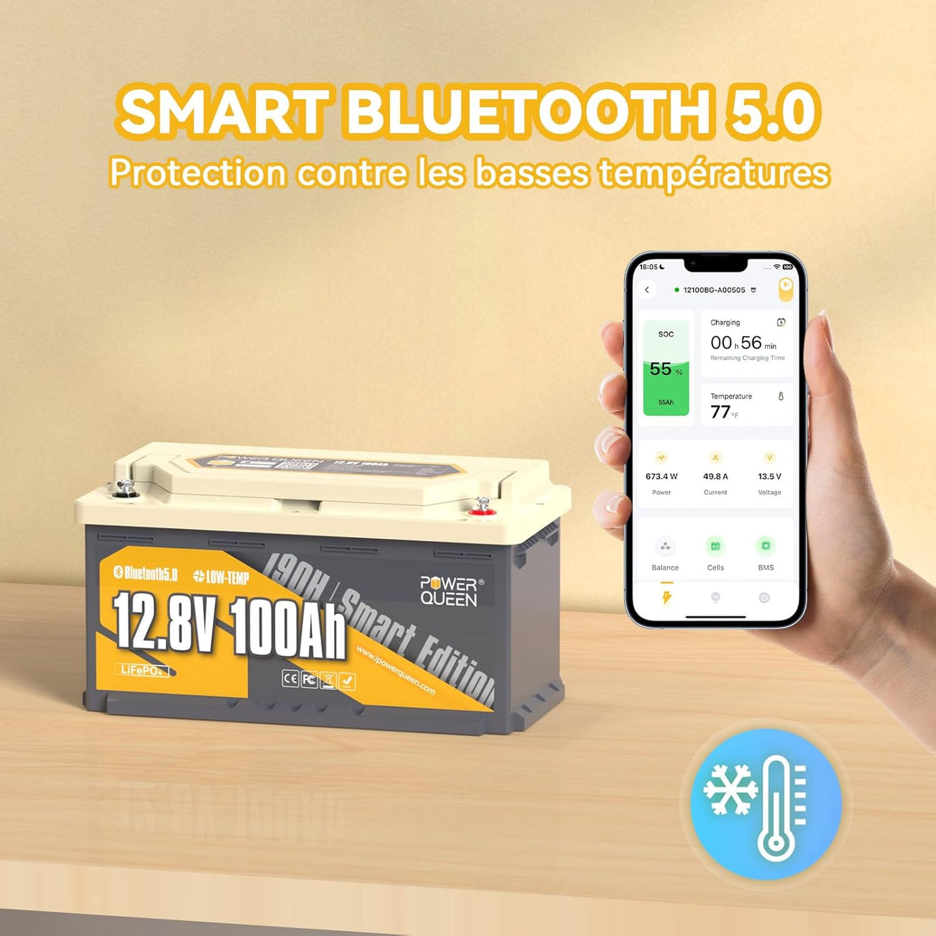 Contre l'Environnement de Froit Extrême, batterie lifepo4 camping-car