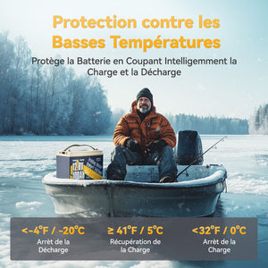 batterie température basse, batterie lithium 12v bateau
