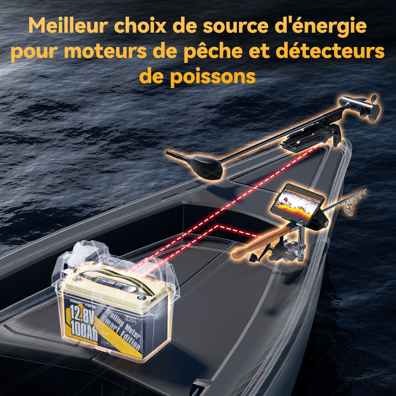 lithium batterie 12v 100ah bluetooth, batterie lithium pour moteur électrique de bateau