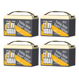 Power Queen Lifepo4 12V 100AH ​​12V 100Ah Batería con Bluetooth para motores de pesca de tren