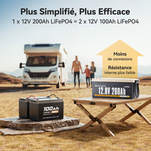 batterie lithium lifepo4 12v 200ah, design compact