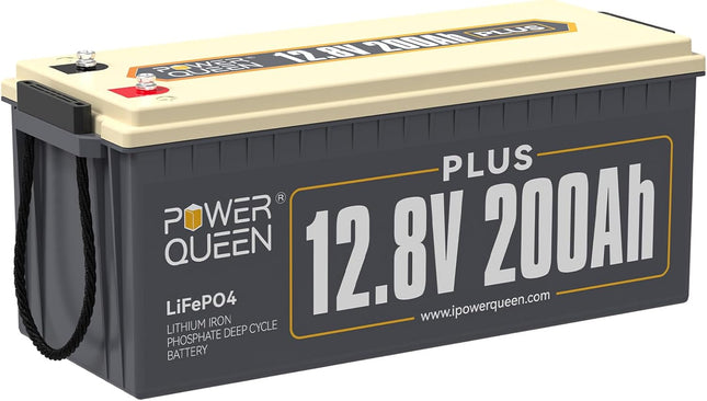 Batterie LiFePO4 12V 200Ah Plus de Power Queen, BMS 200A Intégré