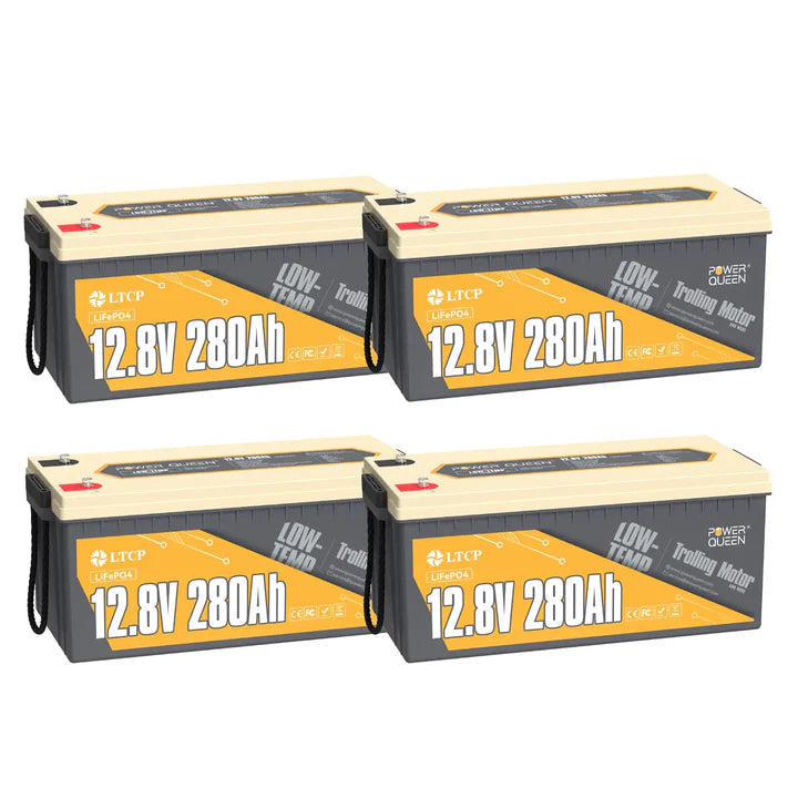 LifePo4 12V 280Ah battery low temperature of Power Queen with BMS 200A Integrated
