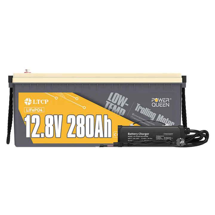 LifePo4 12V 280Ah battery low temperature of Power Queen with BMS 200A Integrated