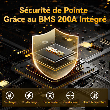 BMS 200A avec Multi-Protection, Batterie  LiFePO4 12V 300A