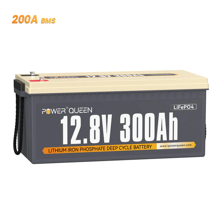 Batteria LifePO4 12V 300Ah da Power Queen con BMS 200A integrato