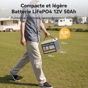 Poids léger, batterie lifepo4 12v 50ah
