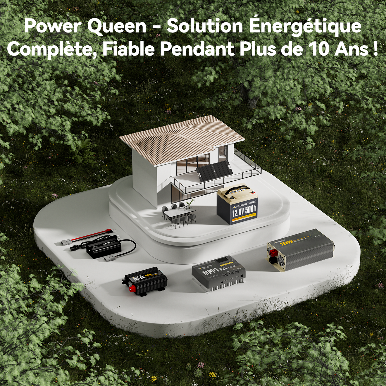 Systène solaire, batterie lithium 12v 50ah