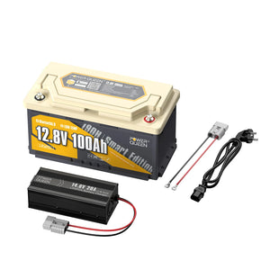 Batterie LiFePO4 12V 100Ah 190H de Power Queen avec Bluetooth 5.0 Intelligent