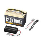 Batterie LiFePO4 12V 100Ah Autochauffante de Power Queen avec BMS 100A Intégré