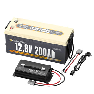 Batteria LifePO4 12V 200ah da Power Queen, BMS 100A integrato