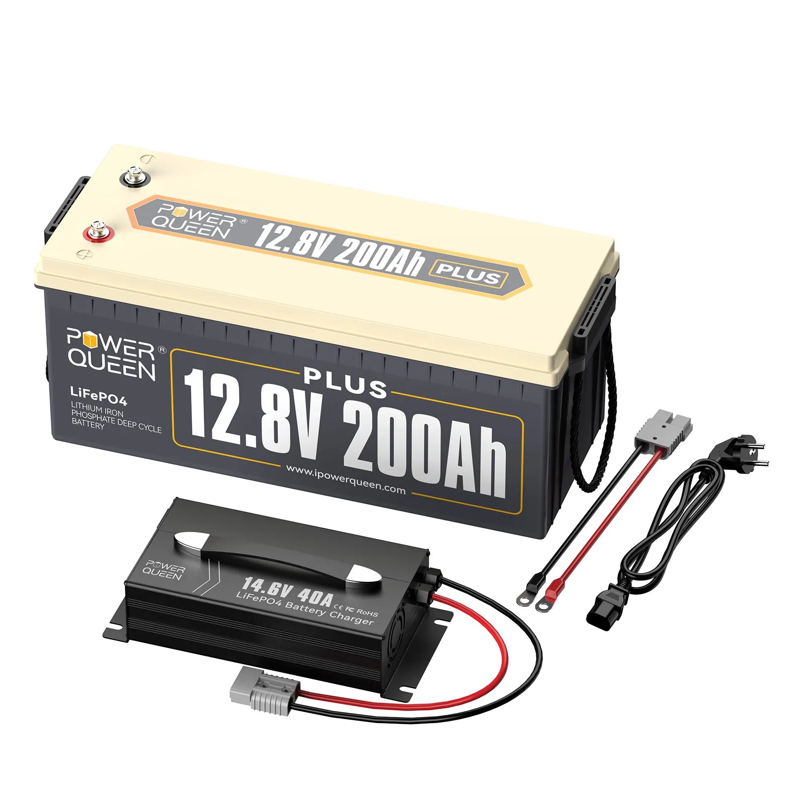 LIFEPO4 12V 200AH Battery Plus Power Queen, BMS 200a integrado
