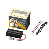Power Queen Batterie Marine LiFePO4 12V 100Ah Group 24 - Double Usage
