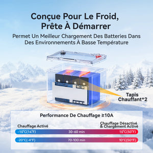 Power Queen Batterie Marine LiFePO4 12V 100Ah Group 24 - Double Usage