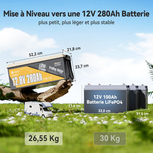 batterie lifepo4 12v 280ah, batterie lithium fer phosphate de power queen