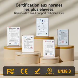 De multiples certifications, garatie de 5ans, batterie lithium 12v 280ah