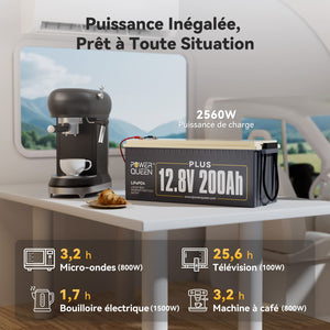 Haute puissance, alimente les appareils domestiques, batterie 12v lithium ion 200ah