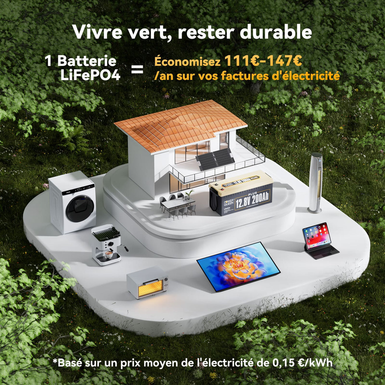 Économisez l'électricité avec la batterie solaire lithium 12v 200ah prix