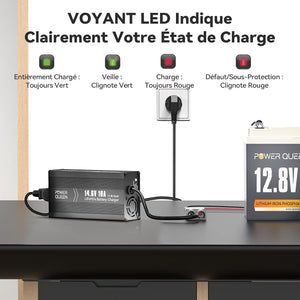 Chargeur LiFePO4 14,6V 10A Power Queen avec Connecteur Anderson