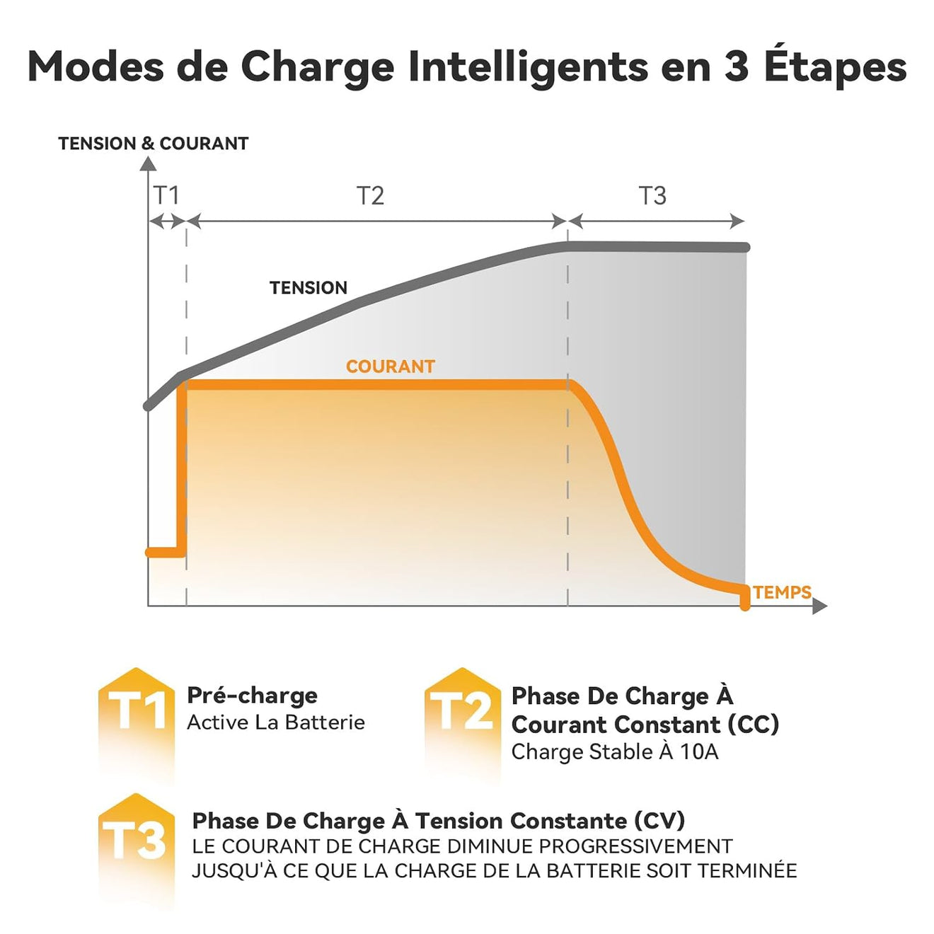 Chargeur LiFePO4 14,6V 10A Power Queen avec Connecteur Anderson