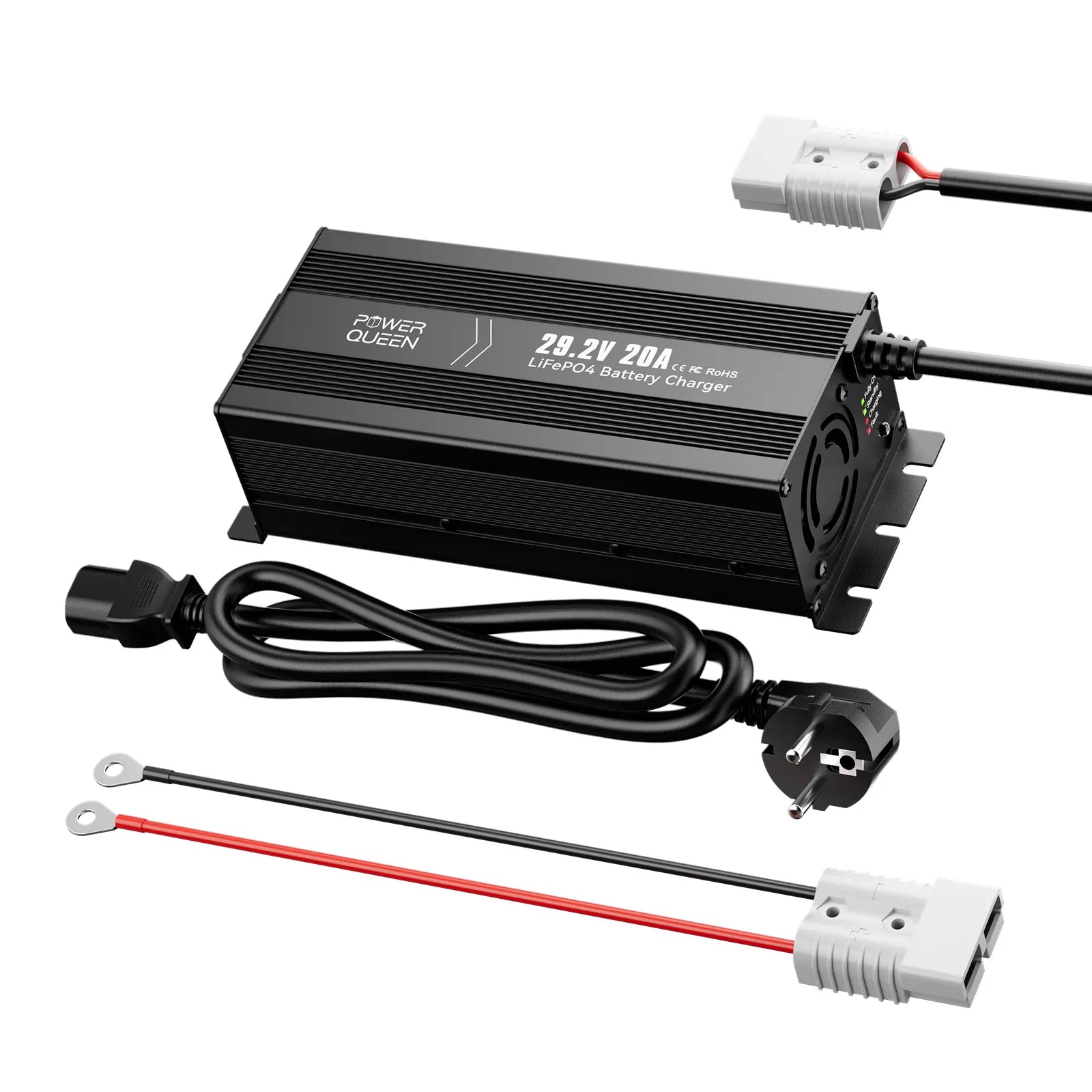 Chargeur LiFePO4 29,2V 20A Power Queen avec Connecteur Anderson