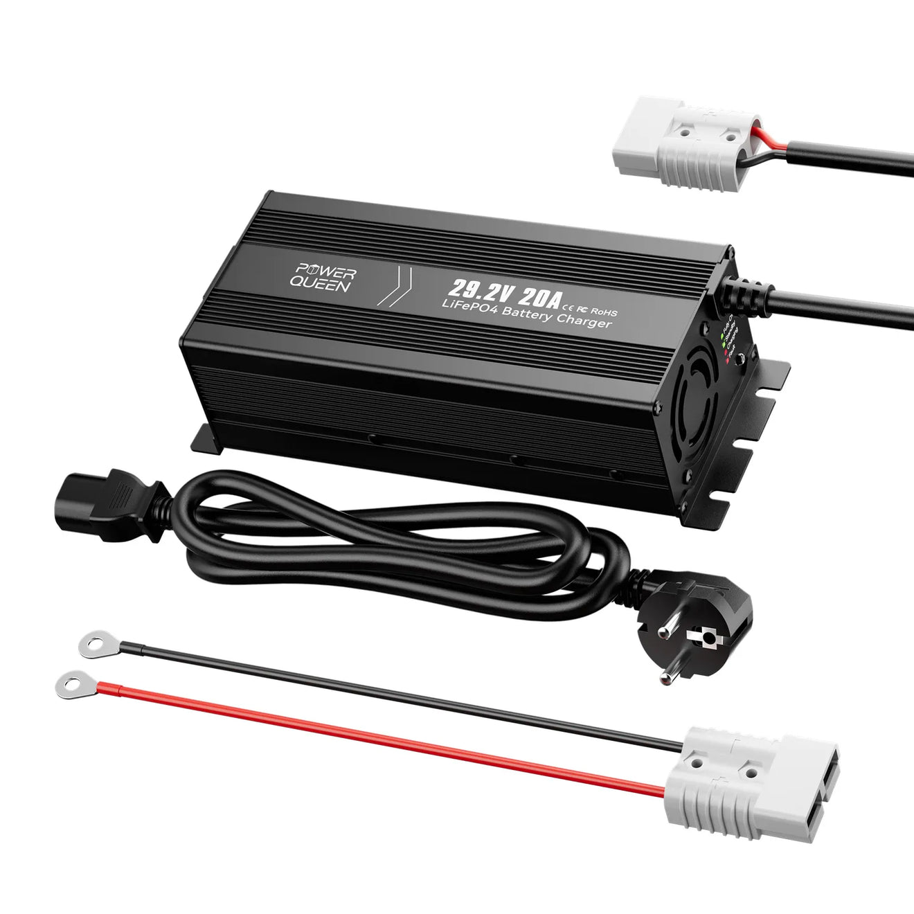Chargeur LiFePO4 29,2V 20A Power Queen avec Connecteur Anderson