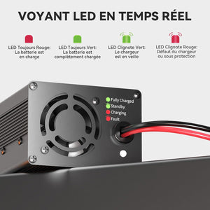 Chargeur LiFePO4 14,6V 20A Power Queen avec Connecteur Anderson