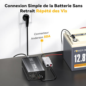 Chargeur LiFePO4 14,6V 10A Power Queen avec Connecteur Anderson