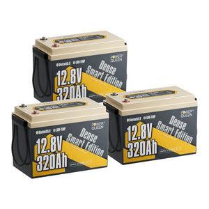 Power Queen 12V 320Ah Dense Smart Batterie LiFePO4 Sous le Siège & Bluetooth