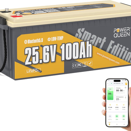 Batterie LiFePO4 24V 100Ah avec Bluetooth