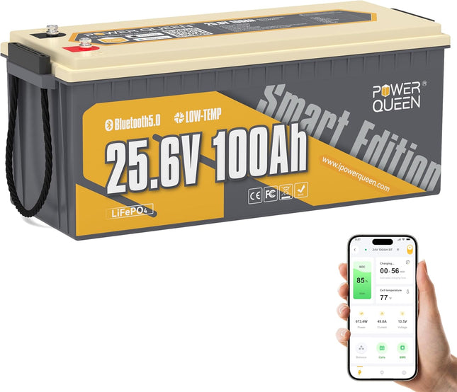 Batterie LiFePO4 24V 100Ah avec Bluetooth