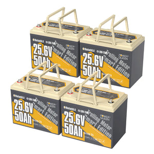 LIFEPO4 24V 50Ah Batería de Power Queen con Bluetooth inteligente para motores de pesca de tren