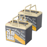 LIFEPO4 24V 50Ah Batería de Power Queen con Bluetooth inteligente para motores de pesca de tren