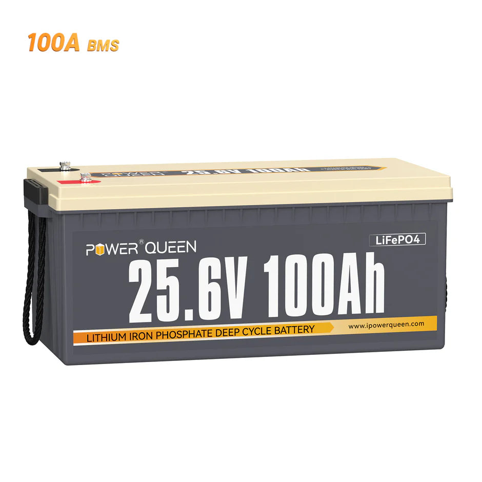 Batteria LifePO4 24V 100Ah da Power Queen, BMS 100A integrato