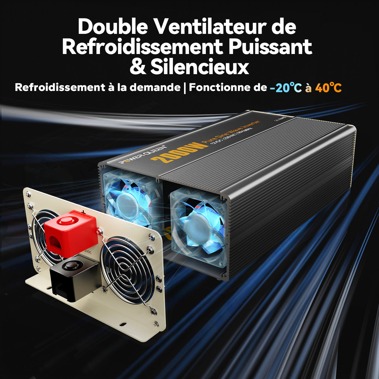 2000W DC 12V converter to AC 220-240V from Power Queen